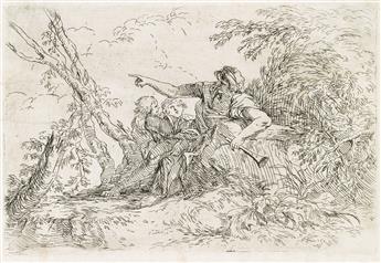 SALVATOR ROSA Three etchings.